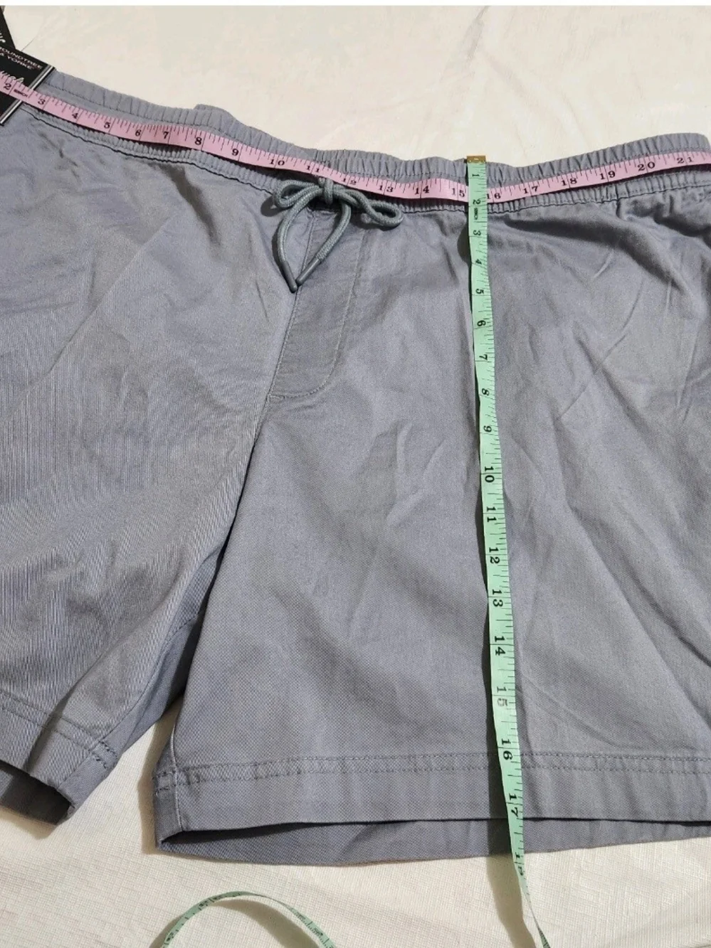 Roundtree & Yorke Mens Size XXL Shorts Drawstring Grey Flat Front Straight Fit 7